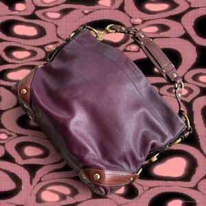 Coach Carly Burgundy Leather Medium Shoulder Bag